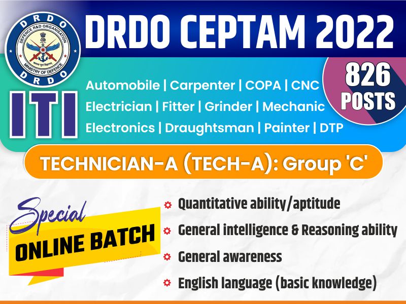 DRDO ITI TECHNICIAN ONLINE BATCH (Section-A only)
