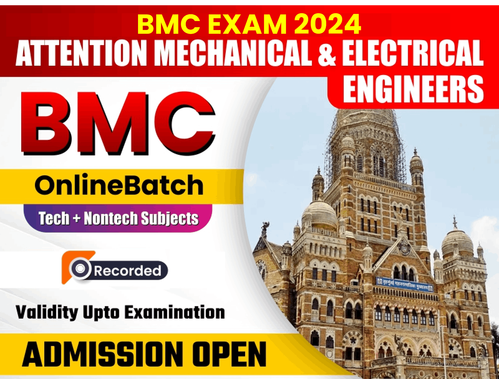 BMC MECH- ELECTRICAL Online Recorded Batch