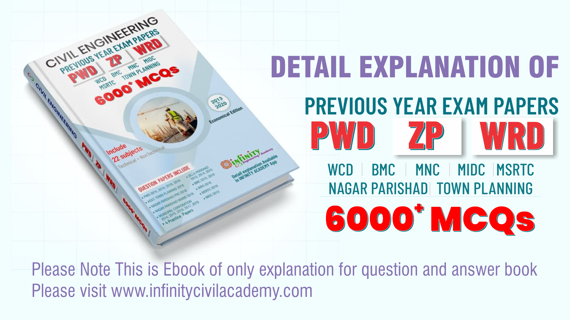 Explanations of 6000+ MCQs of PWD | ZP | WRD | & MH Regional Exams