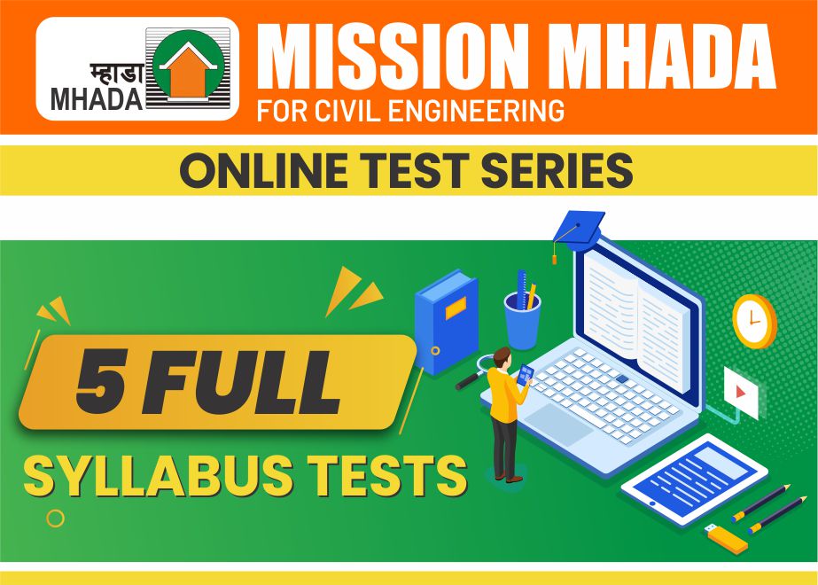 MHADA ONLINE TEST SERIES For Civil Engineering (5 Full Syllabus Test)