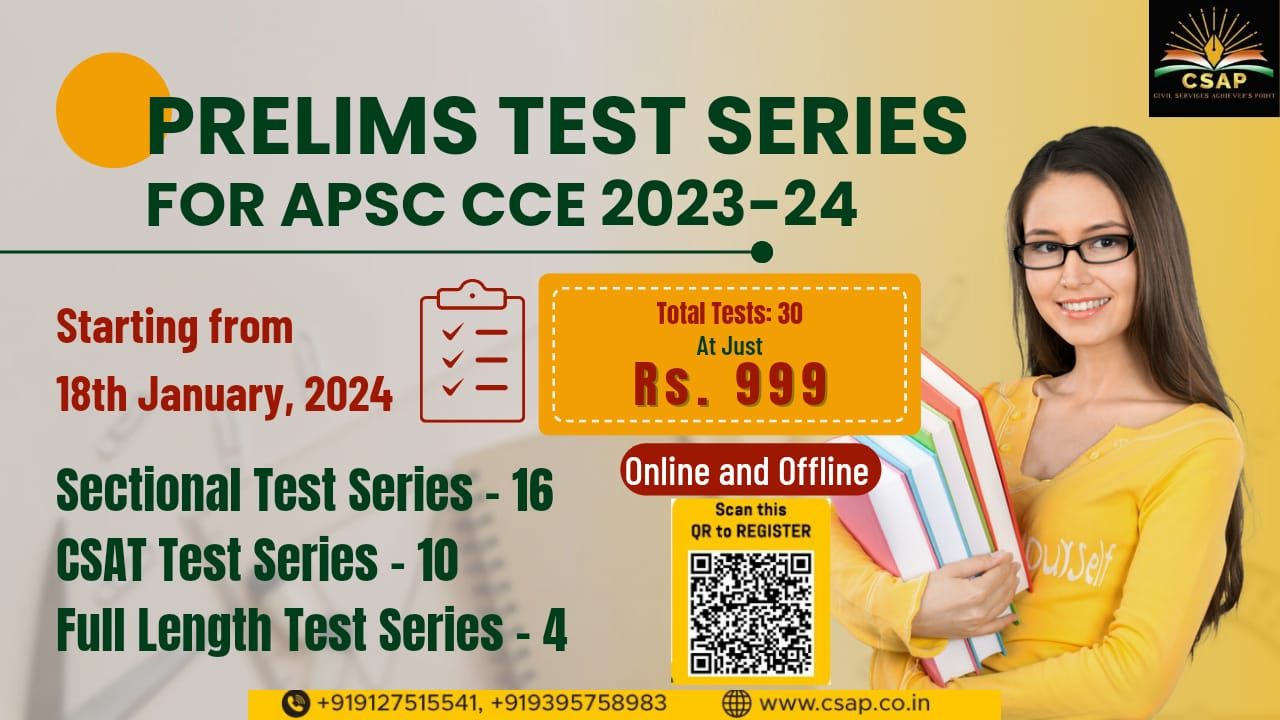 APSC CCE PRELIMS TEST SERIES 2023-24