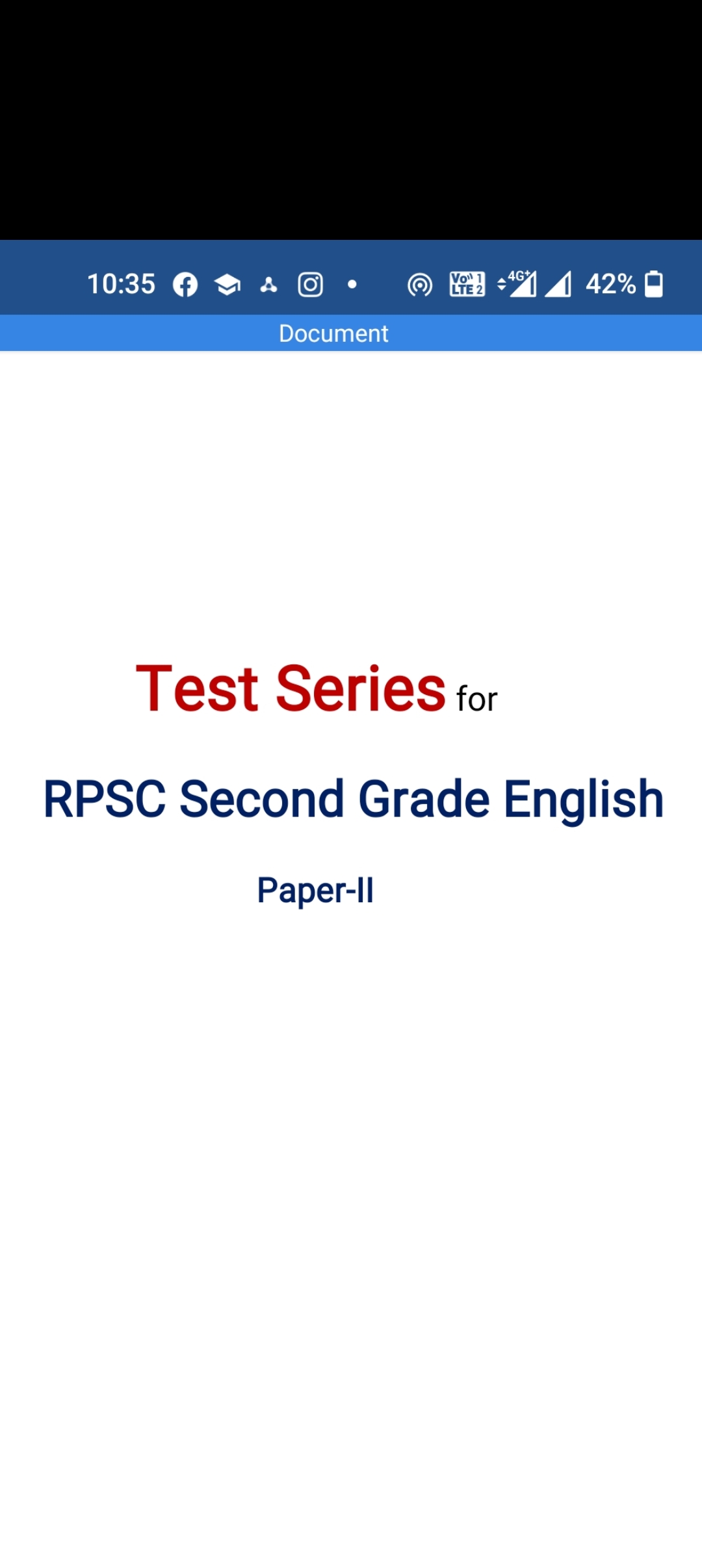 Test Series 2nd Grade English (Paper-II)