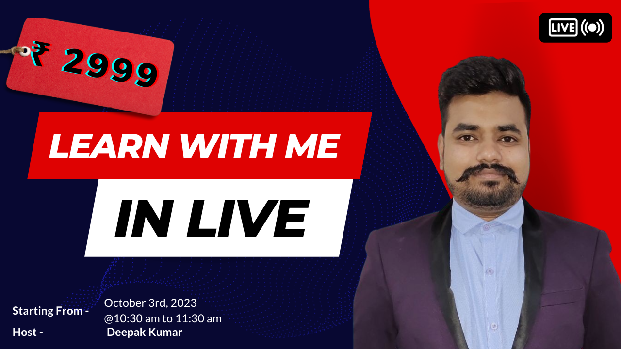 IFW LEARN WITH ME - BY DEEPAK KUMAR (LIVE MARKET TRADING SESSIONS) 402335