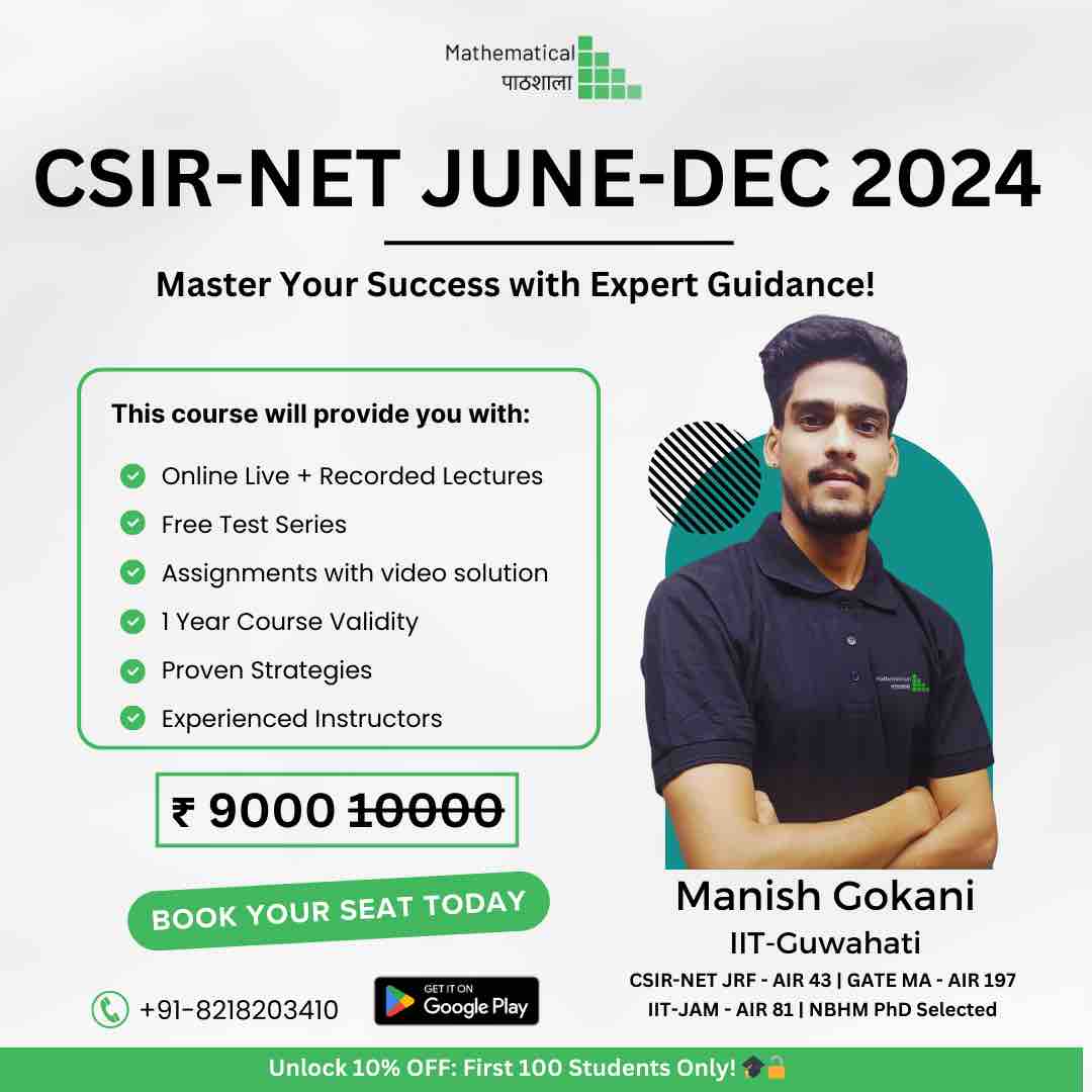 CSIR NET JUNE-DEC 2024 1 YEAR COURSE LIVE COURSE