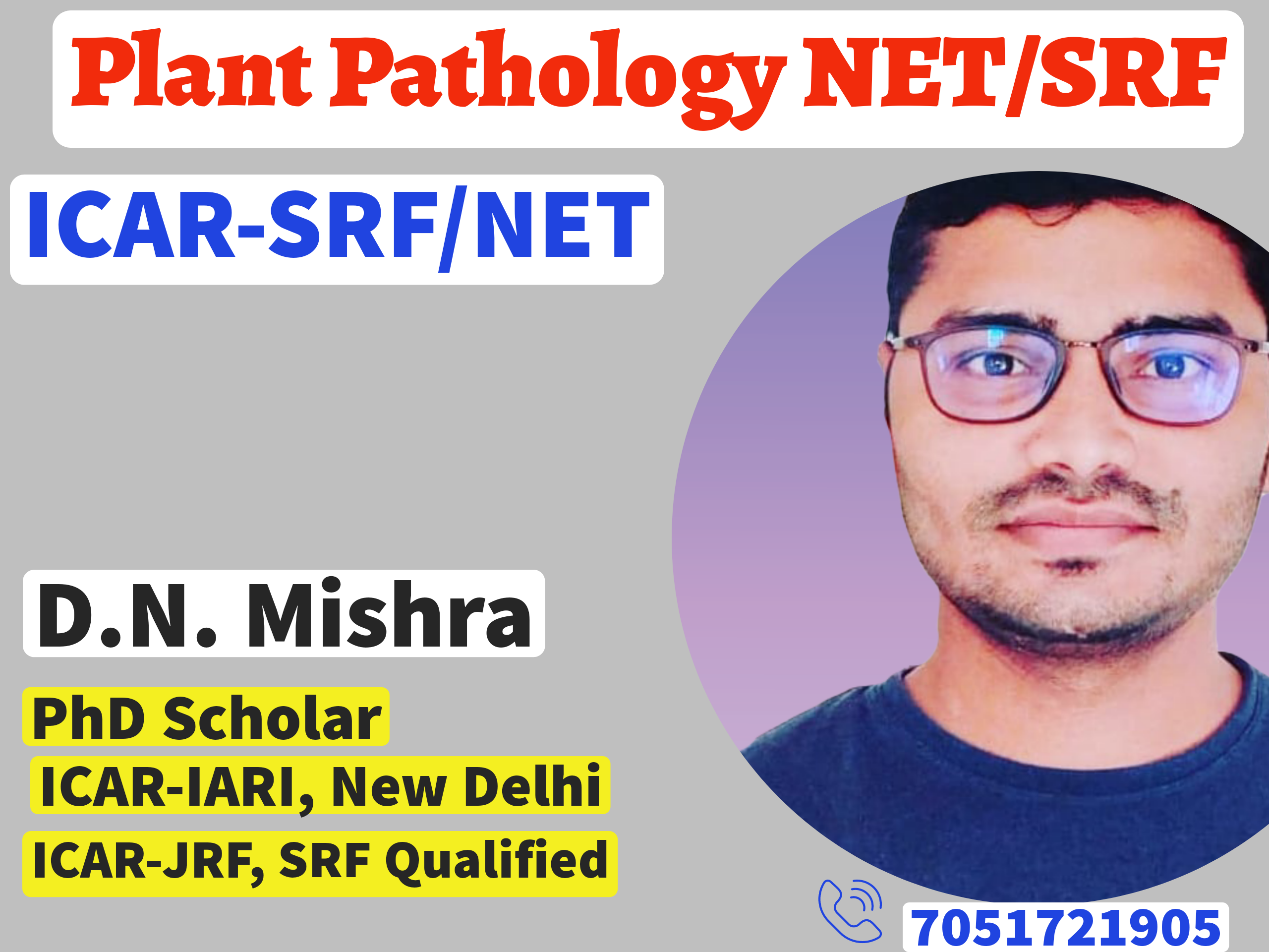 Plant Pathology ICAR - SRF/NET
