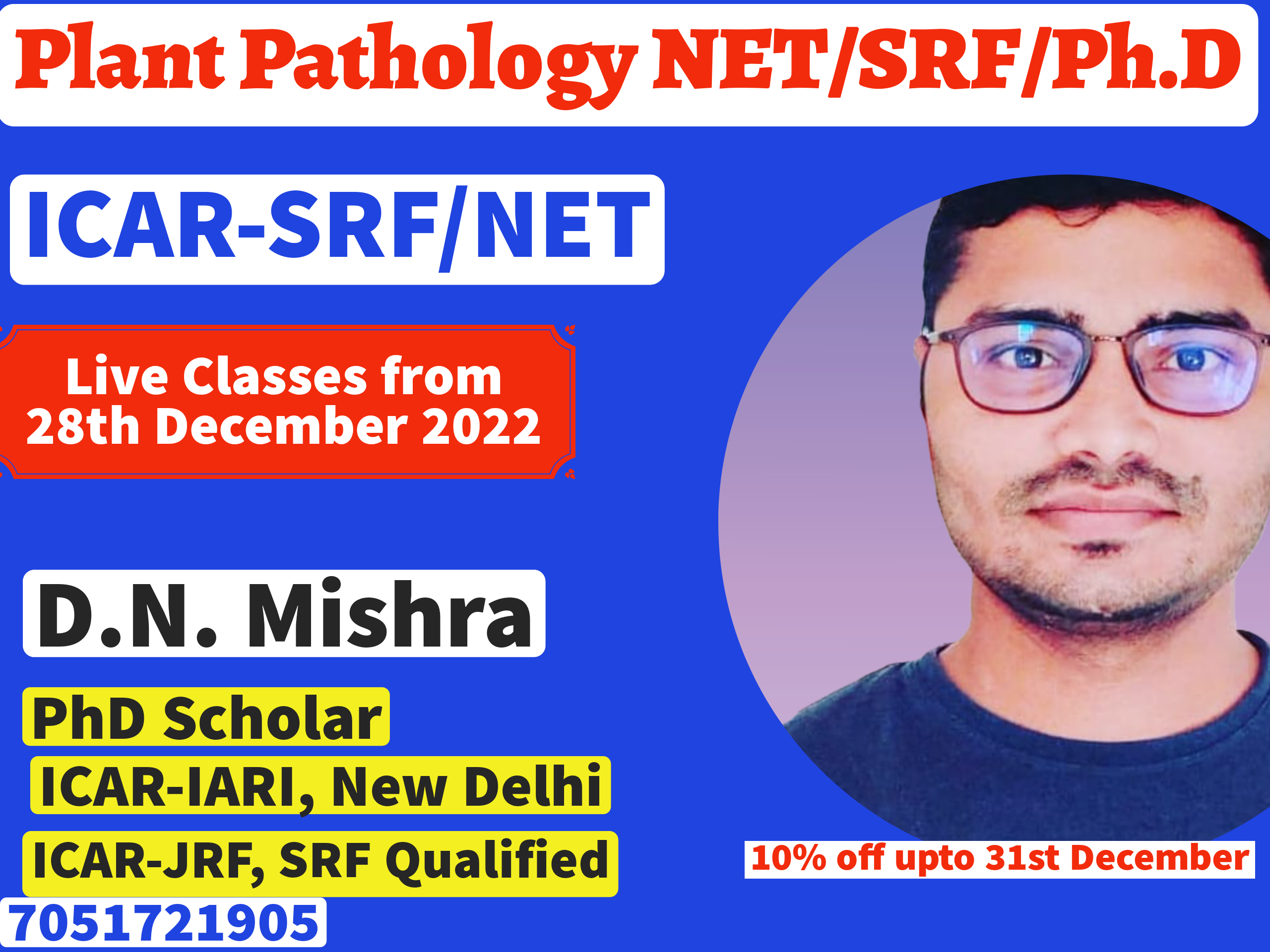 Plant Pathology for SRF/NET/Ph.D